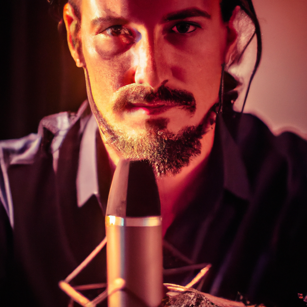 Mauro Ledesma, productor de audio, en estudio de podcast