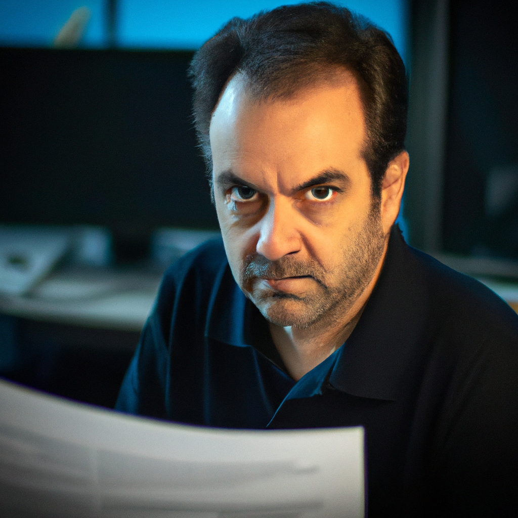 Ramiro Paredes, editor de investigación, en sala de redacción